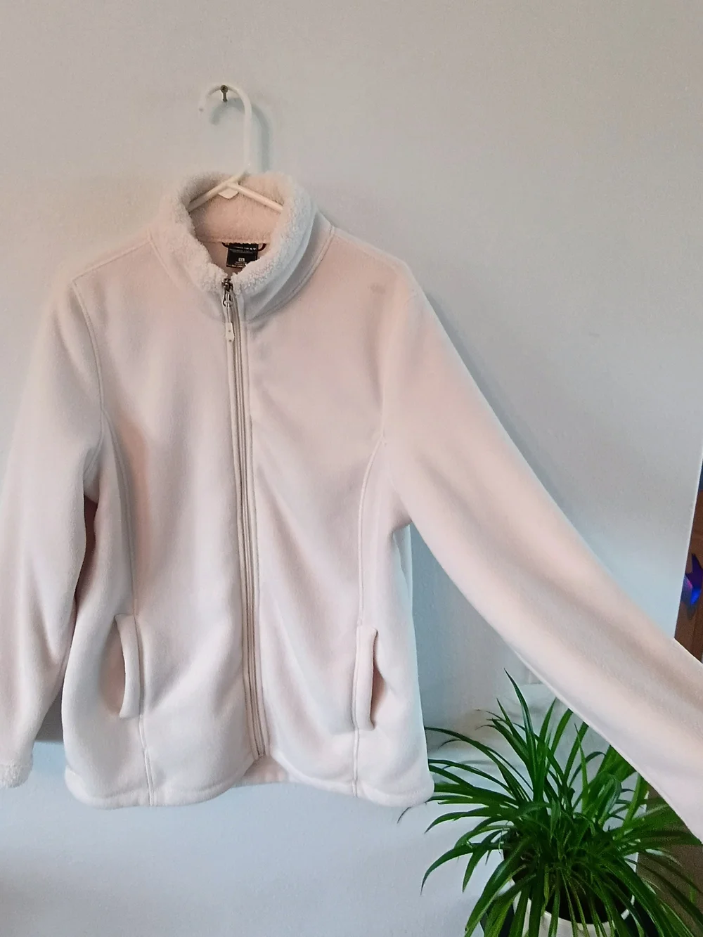 32 Degrees Heat Weatherproof XL Ivory Full Zip Sherpa Trim Fleece Jacket